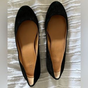 J.Crew Black Cece Suede Ballet Flats